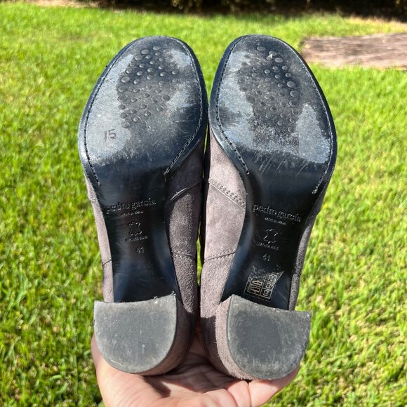 Pedro Garcia Gray Suede Leather Ankle Booties Size 41 / US 11 - Picture 7 of 7